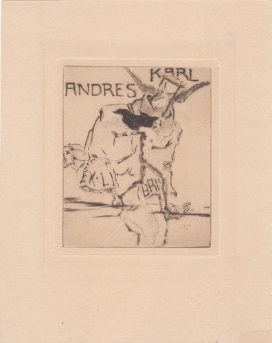 Exlibris acquaforte walter - acquaforte,